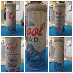 The Cool Dad Stainless Tumbler - White & Blue